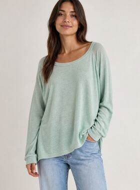 Gap Sweater Women's Large Mint Green Summer Lightweight Raglan sleeve Cotton